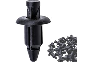 Alrens 35 PCS Rivet en Plastique vélo Carénage Garniture Clips en Rivet fixations Moto vis Spire Vitesse Attache Clip écrou Noir Trou de 6mm avec Honda/Compatible avec Yamaha/avec Suzuki/