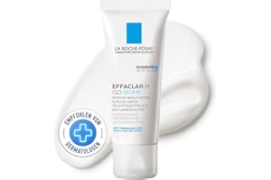 ‎LA ROCHE-POSAY La Roche Posay Feuchtigkeitspflege bei austrocknender Akne-Behandlung, Mildert Unreinheiten und regeneriert, Mit Niacinamid und Provitamin B5, Effaclar H Iso-Biome, 40 ml