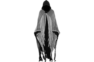 ALINILA Disfraz Halloween Hombre Terror: Fantasma Costume Halloween Capa con Capucha - Disfraz Grim Reaper Bruja Fantasma para Adulto Hombre Mujer