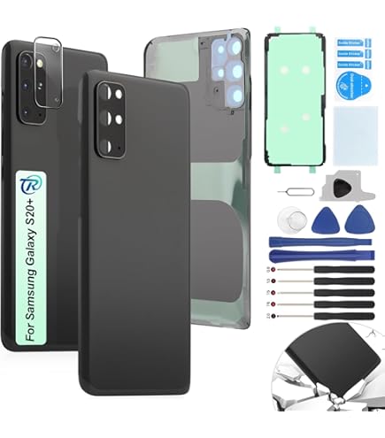 Eonpam Achterkanten Terug Glas Vervanging voor (Oneplus 9) Achter batterij Hoes Achteromslag Reparatieset Origineel achterbehuizing (Zwart