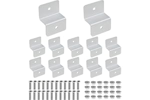 YICAAM 12 Pcs Solar Panel Mounting Brackets Aluminum Solar Panel Brackets Roof Solar Panel Z Brackets with 24 Pcs Screw and Nuts, Solar Panel Mounting Kits Z Bracket for RV Boat Wall Caravans Yacht