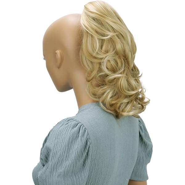 WIG ME UP Haarteil Zopf Voluminös Gewellt Blond Farbton 24 – 40 Cm Kunsthaar-Zopf Mit Butterfly-Klammer