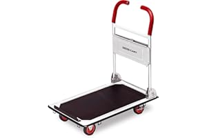 MAGNA CART Magnacart Plattformwagen - Max. 300KG - Stahl - Faltbarer Transportwagen - 91 x 61 x 87 cm - Silber