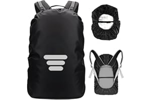 SHOCHX Waterproof Backpack Rain Cover with Three Reflective Strap (8-70L), 1 Adjustable Anti Slip Buckle Strap for Anti-dust and Anti-Theft, Rainproof Snowproof