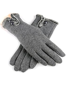 AKI Wärmende Damen Handschuhe für Den Winter, Touchscreen, Hochwertige Baumwolle, exquisite Verarbeitung