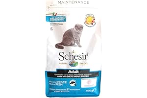 Schesir Cat Adult Maintenance sucha karma dla dorosłych kotów, sucha karma w woreczku, 1 opakowanie (1 x 400 g)