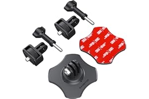 Sametop Fixation de Adhésif Casque Flexible Attache 3M Autocollant Sticker Compatible avec GoPro Hero 13 12 11 10 Max 9 8 7 6 Session Insta360 X5 X4 X3 X2 One DJI Osmo Caméras d'action (2 Paquets)