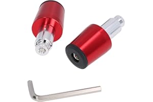 UK-MOTORS Lenkerenden Lenkergewichte rot für Motorrad Roller Quad ATV 2x81g Aluminium