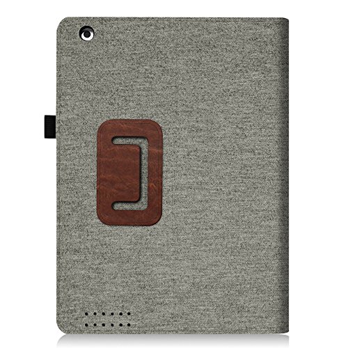 Fintie iPad 2 / 3 / 4 Hülle Case – Folio Slim Fit Kunstleder Schutzhülle Cover Tasche Etui mit Auto Schlaf / Wach Funktion für Apple iPad 2 / iPad 3 / iPad 4, Denim grau - 8
