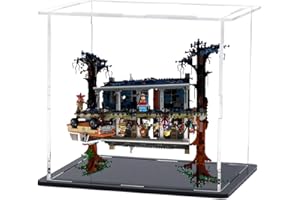 MEEC Vetrina in acrilico trasparente, showcase con base nera, vetrina di protezione antipolvere per action figure, giocattoli da collezione (15 x 15 x 15 cm) (001)