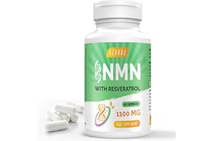 AZAROE Pure 1100MG NAD + Trans-Resveratrol Complex Supplement, Anti-Aging & Energy Booster (Pack of 1)
