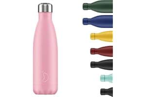 Botella De Agua De Chilly's - Acero Inoxidable y Reutilizable - Prueba de Fugas, Libre de transpiración - Rosa Pastel - 260ml