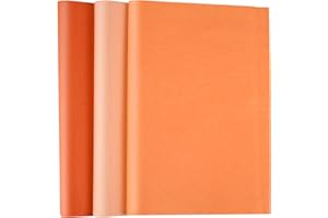 Bouiexye 60 fogli di carta velina arancione, multicolore, confezione regalo per fai da te, arte, artigianato, floreale, compleanno, autunno, feste, festival