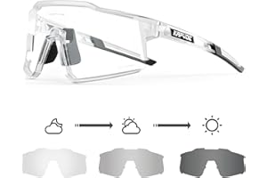 KAPVOE Gafas de Ciclismo Fotocromáticas con TR90 Gafas de Sol Deportivas Mujeres Hombres Running Transparente MTB Bicicleta Accesorios