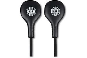 BEN LEE BENLEE Rocky Marciano Vento Hook&Jab-Almohadillas para Entrenamiento de Piel, Unisex-Adultos, Negro, Talla única