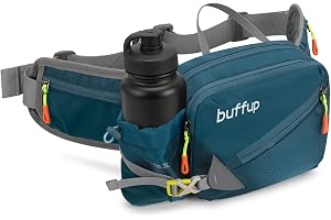 buffup® Midjeväska med flaskhållare, höftväska, sport för utomhus, hundträning, cykling, vandring, löpning, bältesväska kvinn