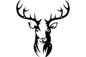 HUSPOX Large Metal Deer Wall Art Decor 41x45cm, Rustic Cabin Decor, Hunting Decor for Living Room Bedroom Lodge