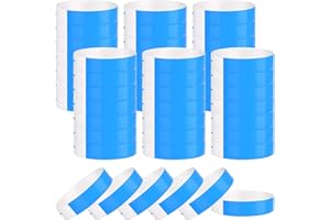 BOUBONI Braccialetti idrorepellenti per eventi, rulli adesivi, club, festival musicali, concerti, 300 pezzi (blu)