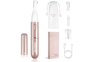 ‎SUPRENT SUPRENT Eyebrow Augenbrauentrimmer Damen - Gesichtshaarentferner mit Kamm, Elektrischer Korrekturtrimmer für Körper und Gesicht, Wiederaufladbarer Augenbrauenrasierer für Gesicht, Kinn, Lippen