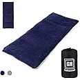 Gehannah Thick Camping Sleeping Pad, Soft Comfortable Microfiber Camping Cot Pads for Adults, Lightweight Foldable Sleeping mats for Traveling Hiking Backpacking Traveling Blue Large