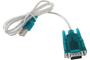 Ixkbiced USB Negro a RS232 RS-232 (DB9) Convertidor de Adaptador estándar de Cable Serie para PC