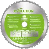 Evolution Power Tools FURYBLADE255MULTI - Multi-Purpose Saw Blade with FURY Carbide Steel Tip, 255 mm, Silver/Green