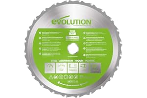 Evolution Power Tools - Lame Polyvalente en Carbure de Tungstène FURY, Vert, 255 mm