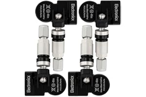 ELECTRONICX 4x RDKS TPMS Tyre Pressure Sensor Tyre Pressure Monitoring System Metal Valve Silver Suitable for Corvette Antara Astra Cascada Corsa