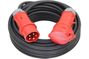 ETF CEE Starkstromkabel 400V 16A 5x2,5mm² H07RN-F mit MENNEKES Stecker und Kupplung -5m-