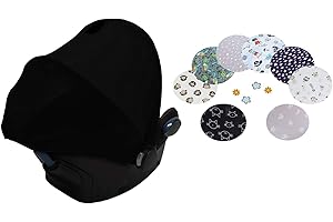 LITTLE SWEETZ Little Sweet ** HOODY Style UV ** Parasole universale per seggiolino Maxi Cosi Cabrio/CabrioFix/Pebble/Citi, Römer e altri ovetti, gruppo 0+