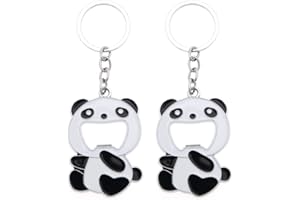 EMSEA 2 szt. panda breloki otwieracz do butelek, breloki wielofunkcyjne breloki kreskówka panda, breloki dekoracyjne narzędzia do kluczy, piwa