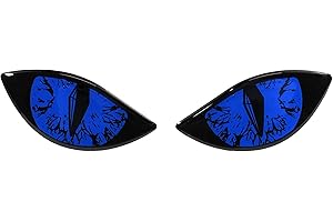‎BIKE-LABEL BIKE-label Reflex Aufkleber 3D Böse Augen Auto Motorrad Helm blau 910068VA