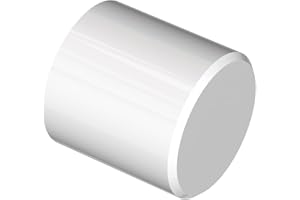 Flairdeco Endstücke für 20 mm Ø Gardinenstange, Kappe, Metall, Weiß, 2 Stück