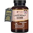 Lions Mane Mushroom Supplement 4000mg with Vitamin B1, B6, B12 & Black Pepper - 180 Super Strength Vegan Tablets with 50% Polysaccharides (Not Powder or Capsules) | Made in The UK by Prowise