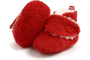 EDOTON Stivaletti Caldi da Bambina per Bambini, Scarpe da Bambino Antisdrucciolevoli Unisex in Morbido Cotone Bianco Carino Invernale Regalo per Il Primo Compleanno di Natale