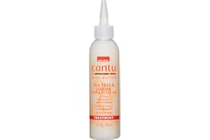 CANTU - Aceite para Cabello & Cuero Cabelludo sin Goteos - Manteca de Karité - Árbol de Té y Jojoba - 180 ml - Ideal para Fomentar el Crecimiento, Protege del Calor y Rotura.