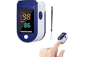 NANGILO Pulse Oximeter,Oxygen Monitor Finger Adults,Pulse Oximeter,Blood Oxygen Monitor Finger Saturation with LED Display – Fingers Heart Rate Monitors with SpO2 Oximeters Display