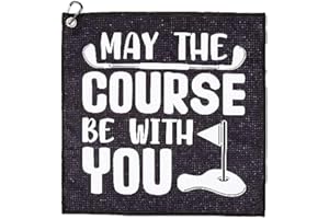 HFCOONY Golf Towel,Funny Golf Gifts For Men Husband Boyfriend Dad Golfers/Golf Fan,Novelty Golf Towels for Golf Bags With Clip,Birthday, Golf Accessories.Personalised Golf Ball Towel (Golf#3)