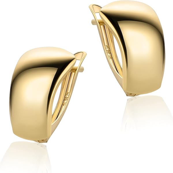 Orecchini A Cerchio Oro Giallo 14kt (585) | Piccoli E Lucidi | Prins Jewels | Eleganza Classica