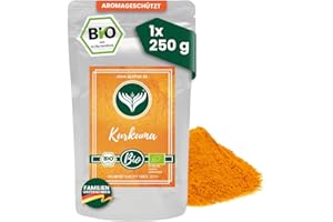 ‎AZAFRAN Azafran BIO Kurkuma Pulver, Kurkumawurzel fein gemahlen, Kurkumapulver als Gewürz oder für Curcuma Tee/Milch 250g