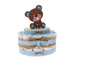 Viale Magico Idea Regalo Economico Neonato, Torta Pannolini Nascita o Baby Shower Bimbo (Torta da 15 Pannolini)