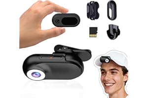 Xilecam Mini Action Cam 1080p Telecamera Animali Telecamere Nascoste da Esterno Body Cam e Accessori（Nero）