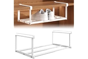 RANJIMA Underhylla hängande korg utdragbar, hängande skohylla arrangör i skåp, justerbar 40–70 cm hängande korg hylla organis