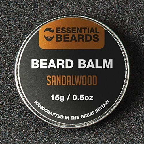 Essential Beards - Beard Balm Strong Hold Tin &amp; Skin Conditioning Balm 0.5oz / 15g UK MADE (unscented)