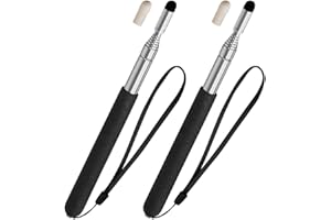 Kesote Zeigestab Ausziehbar Pointer Finger 2 Stück Zeigefinger Stab Zeigestock Teleskop Klassenzimmer Lehrer Zeiger Einziehbar auf 100 cm mit 2 Filz Kopf, Schwarz