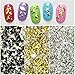 Anself 6 Styles Silver/Gold Nail Art 3D Glitter Rhinestones Gems Decoration Wheel