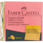 Faber-Castell Yapışkan Notluk 50x50mm, Karışık Fosforlu Renkli Mini K&uuml;p