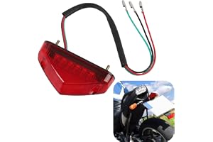XiDeShop Universumbakljus, LED 12 V, E-godkänd, motorcykel ATV Dirt Bike Scooter, högkvalitativ ABS, hög ljusstyrka, enkel installation, hög synlighet