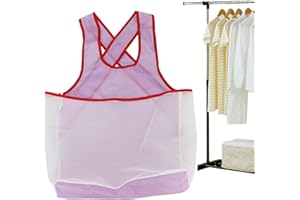 ThrivingAura Laundry Apron with Pouch, Portable Clothes Drying Apron With Large Pocket, Sleeveless Laundry Apron, Waterproof Laundry Bib, Cooking Apron, For Home, Kitchen