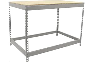 SIMON RACK SimonRack Banco de Trabajo Taller, Mesa de Trabajo Taller, Carga Máxima 400 kg, 900x1200x600 mm, Bricolaje, Galva/Madera - BT-Basic